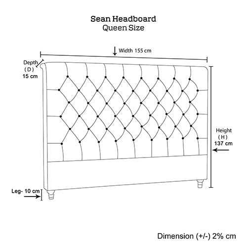Headboards: Bed Head Queen Size French Provincial Headboard Upholsterd Fabric Beige