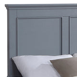 Beds & Bed Frames: King Bed Frame in Solid Wood with Slats Support in Grey colour