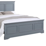 Beds & Bed Frames: King Bed Frame in Solid Wood with Slats Support in Grey colour
