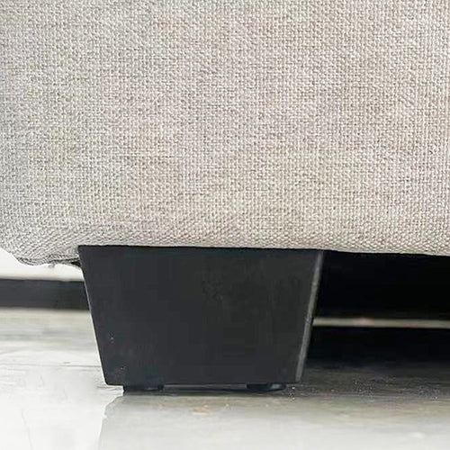 Beds & Bed Frames: Veronica Bed Frame King Size Winged Grey Linen Fabric Seam Grid Pattern with gas lift plywood metal structure