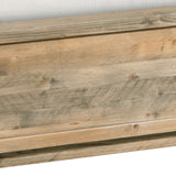 Beds & Bed Frames: King Size Wooden Bed Frame in Solid Wood Antique Design Light Brown
