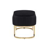 Arm Chairs & Recliners: Noori Bench Chair Black Velvet