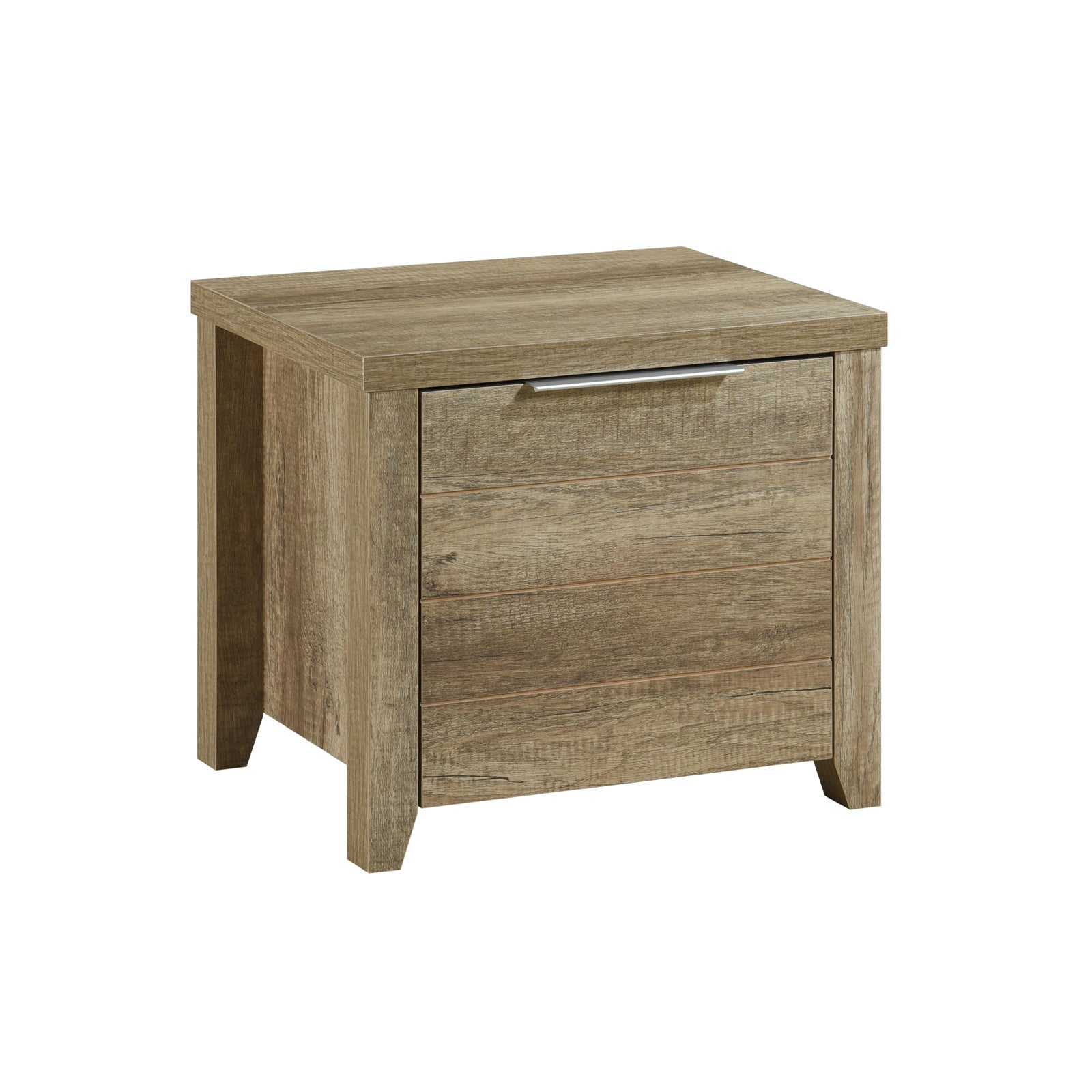 Bedside Tables: Bedside Table 2 drawers Storage Table Night Stand MDF in Oak