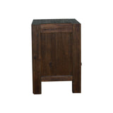 Bedside Tables: Bedside Table 2 drawers Night Stand Solid Wood Acacia Storage in Chocolate Colour