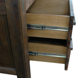 Bedside Tables: Bedside Table 2 drawers Night Stand Solid Wood Acacia Storage in Chocolate Colour
