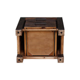 Bedside Tables: Bedside Table 2 drawers Night Stand Solid Wood Acacia Storage in Chocolate Colour