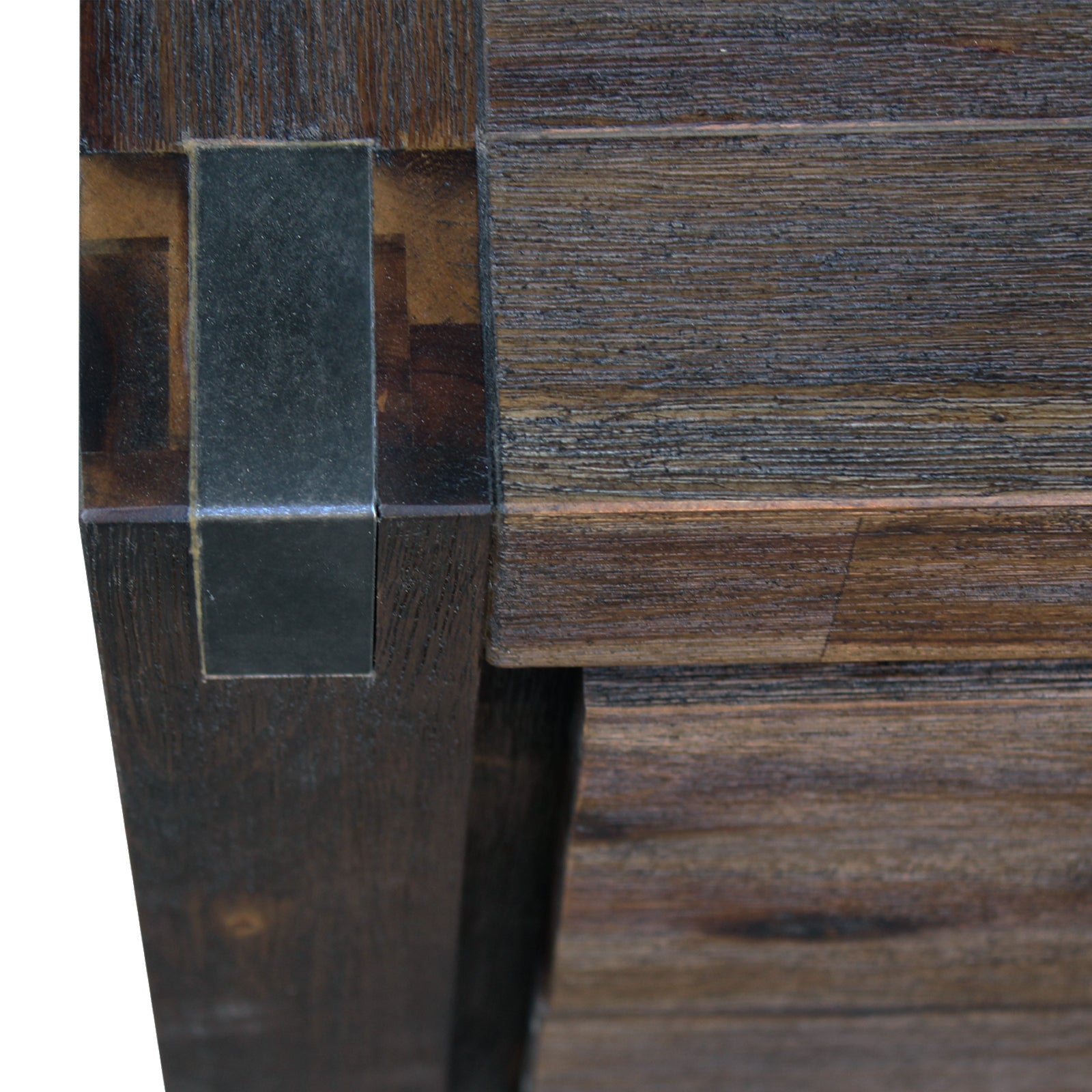 Bedside Tables: Bedside Table 2 drawers Night Stand Solid Wood Acacia Storage in Chocolate Colour