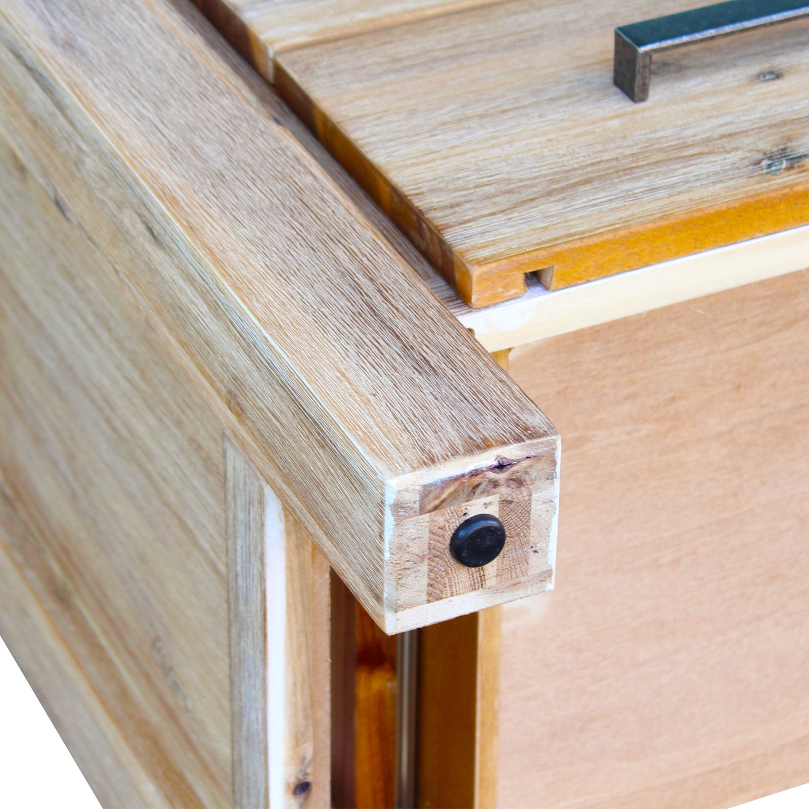 Bedside Tables: Bedside Table 2 drawers Night Stand Solid Wood Acacia Oak Colour