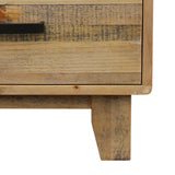 Bedside Tables: Bedside Table 2 drawers Night Stand Solid Wood Storage Light Brown Colour
