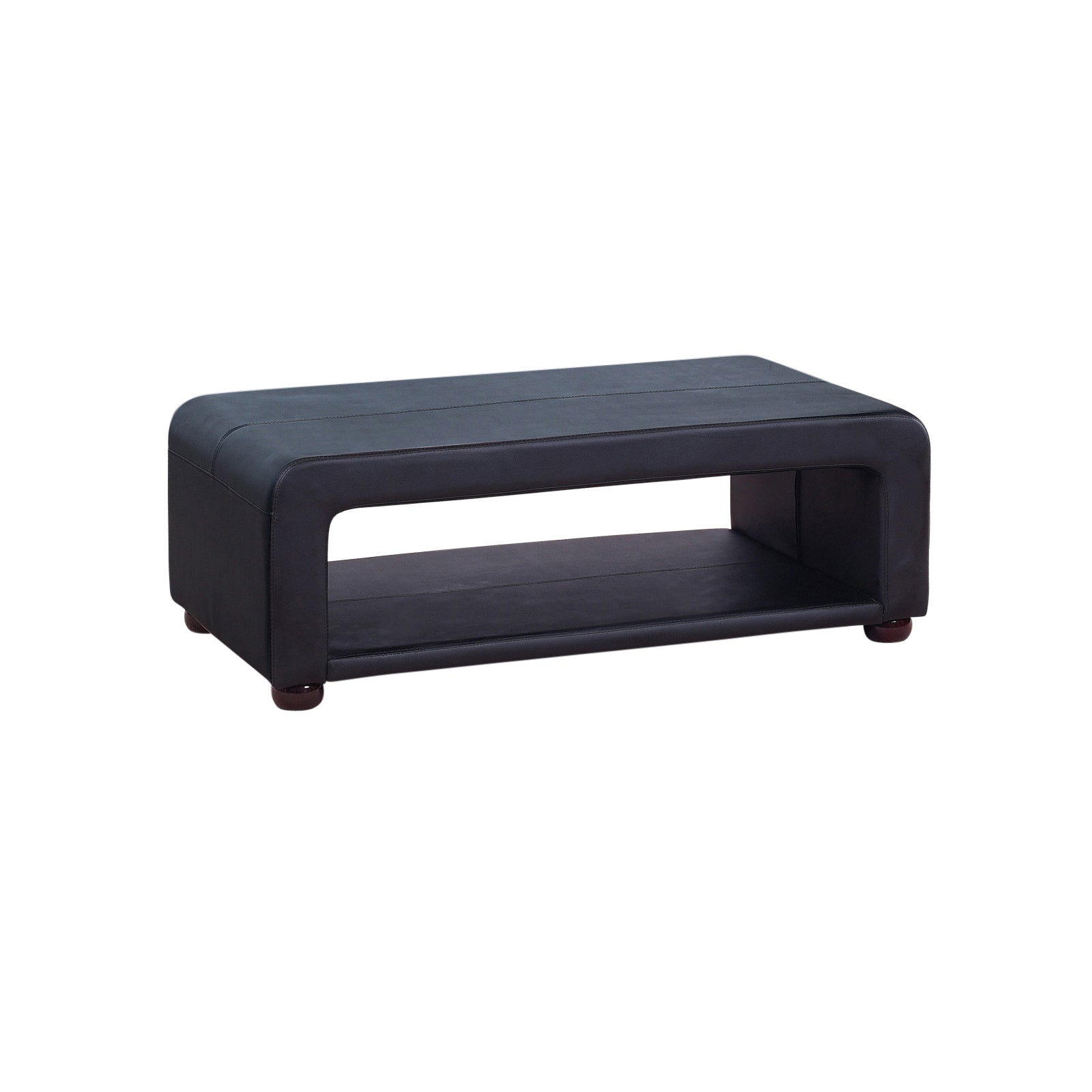 Gaming Chairs: Coffee Table Upholstered PU Leather in Black Colour with open storage