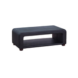Gaming Chairs: Coffee Table Upholstered PU Leather in Black Colour with open storage