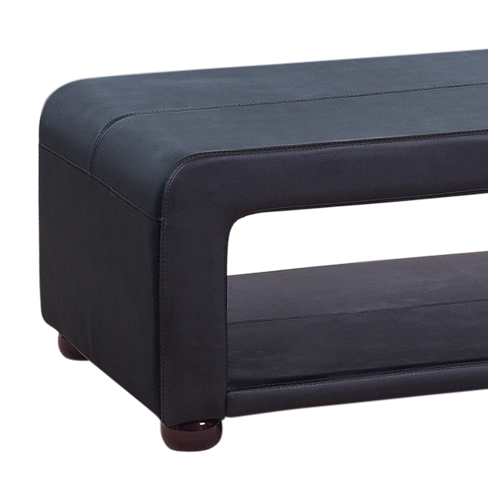 Gaming Chairs: Coffee Table Upholstered PU Leather in Black Colour with open storage
