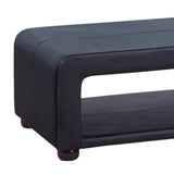 Gaming Chairs: Coffee Table Upholstered PU Leather in Black Colour with open storage