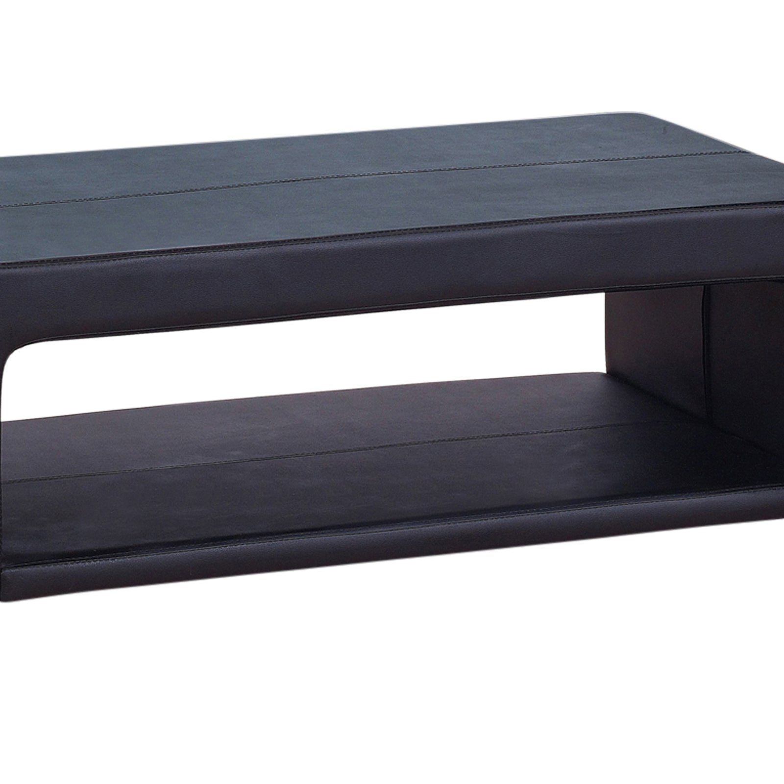 Gaming Chairs: Coffee Table Upholstered PU Leather in Black Colour with open storage