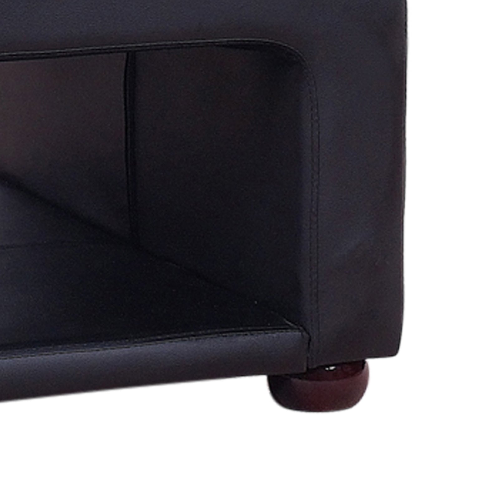 Gaming Chairs: Coffee Table Upholstered PU Leather in Black Colour with open storage