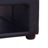 Gaming Chairs: Coffee Table Upholstered PU Leather in Black Colour with open storage