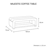 Gaming Chairs: Coffee Table Upholstered PU Leather in Black Colour with open storage