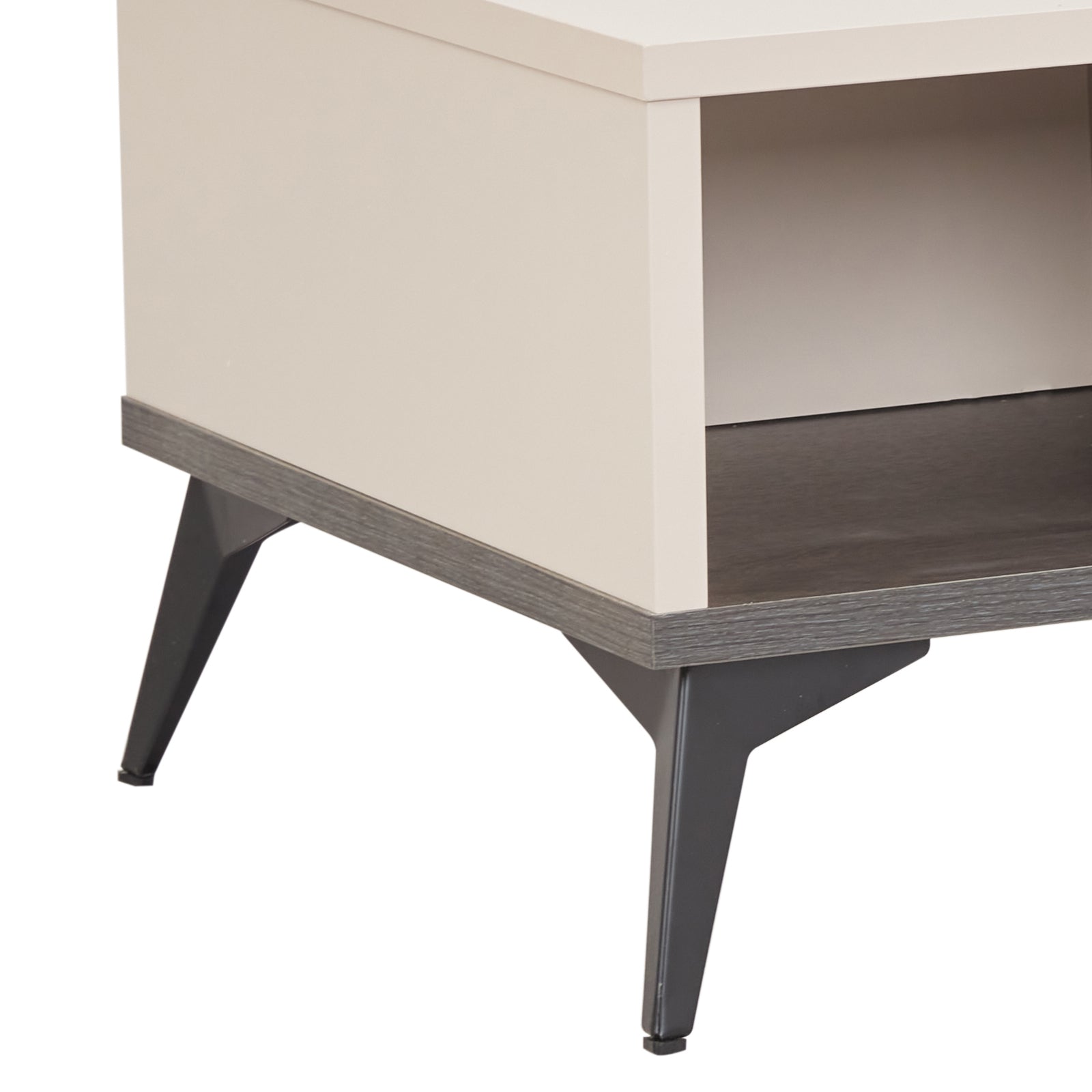 Coffee Tables: Coffee Table 2 Open Storage Cabinet MDF in Champagne Colour