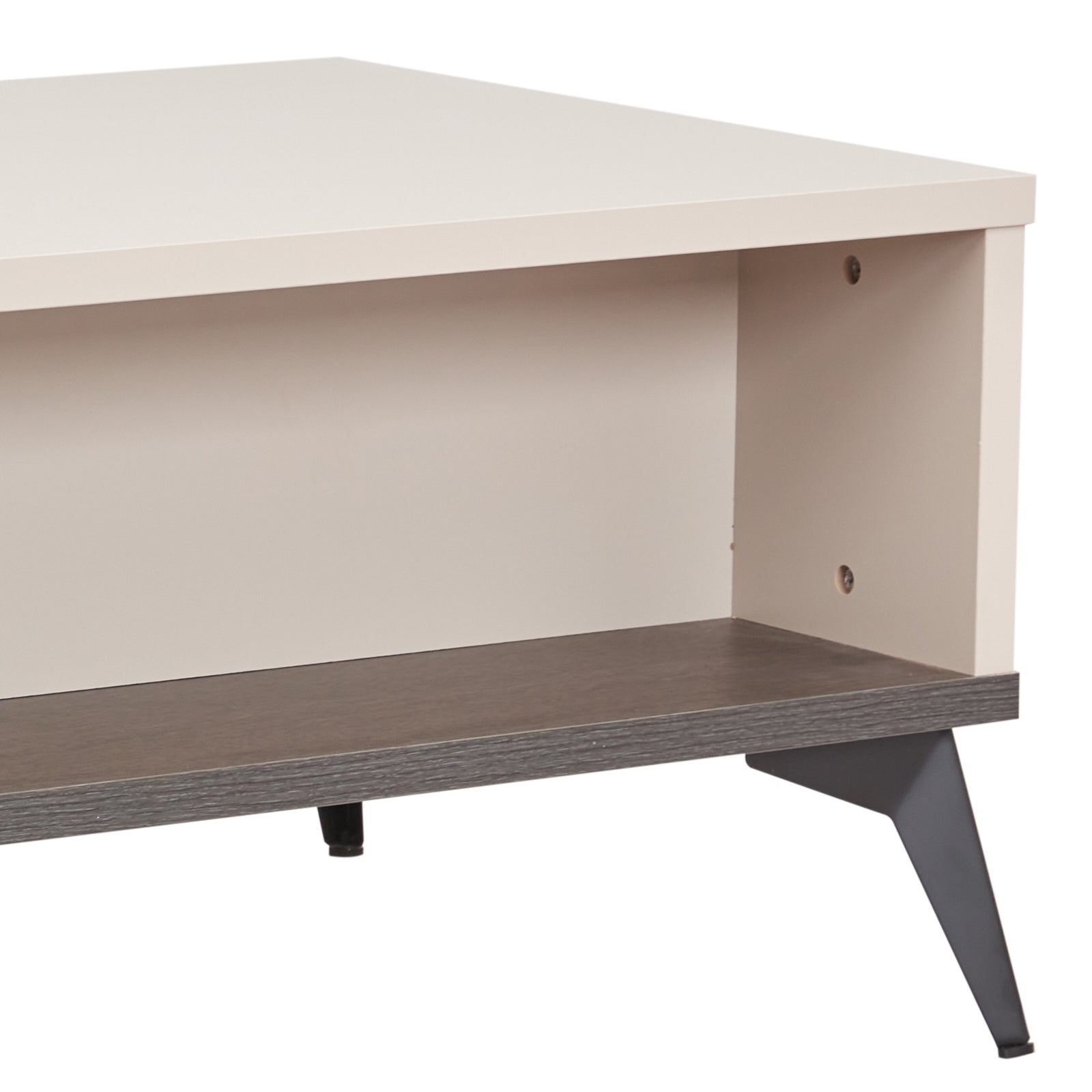 Coffee Tables: Coffee Table 2 Open Storage Cabinet MDF in Champagne Colour