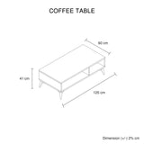 Coffee Tables: Coffee Table 2 Open Storage Cabinet MDF in Champagne Colour