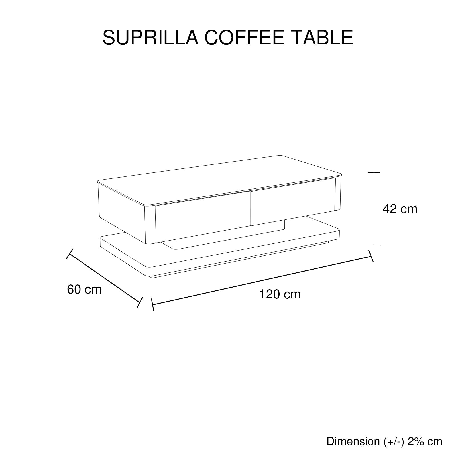 Coffee Tables: Stylish Coffee Table High Gloss Finish Shiny White Colour with 4 Drawers Storage