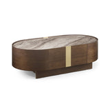 Coffee Tables: Coffee Table MDF Board Melamine Interior Ample Storage in Dark Walnut colour