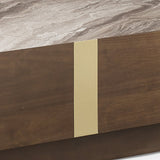 Coffee Tables: Coffee Table MDF Board Melamine Interior Ample Storage in Dark Walnut colour