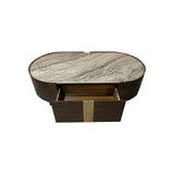 Coffee Tables: Coffee Table MDF Board Melamine Interior Ample Storage in Dark Walnut colour