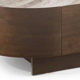 Coffee Tables: Coffee Table MDF Board Melamine Interior Ample Storage in Dark Walnut colour