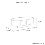 Coffee Tables: Coffee Table MDF Board Melamine Interior Ample Storage in Dark Walnut colour
