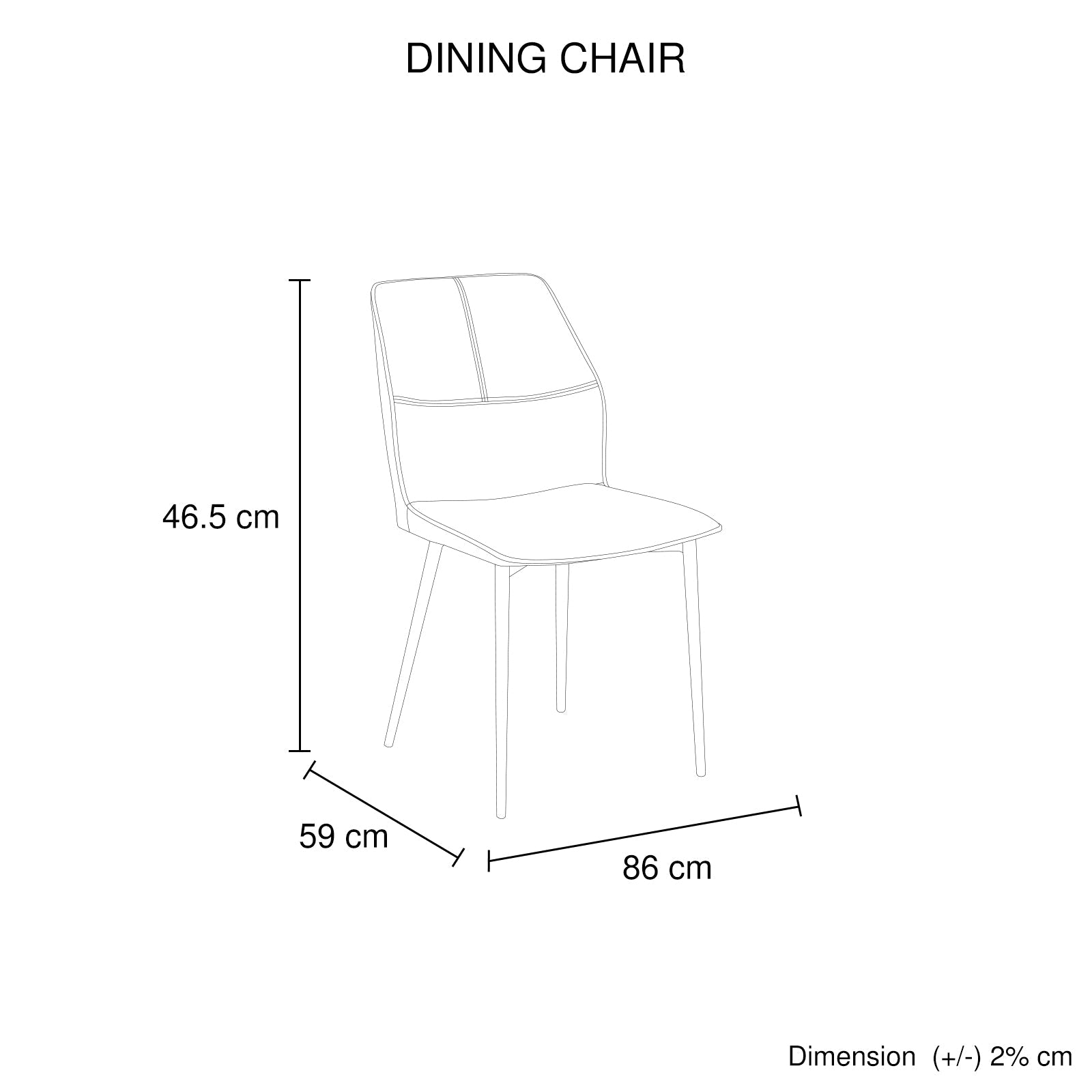 Kitchen & Dining Chairs: 6x Dining Chair Brown Faux Leather Upholstered Seat Powder Coated Iron Legs