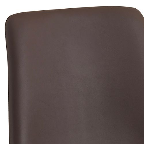 6X Dining Chair Leather Red Brown Colour
