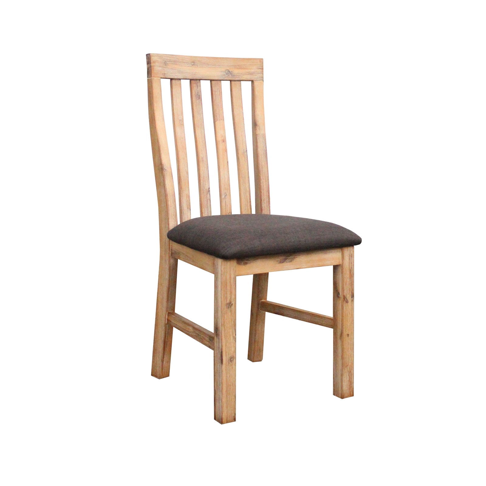 Kitchen & Dining Chairs: 2x Wooden Frame Leatherette in Solid Wood Acacia & Veneer Dining Chairs in Oak Colour