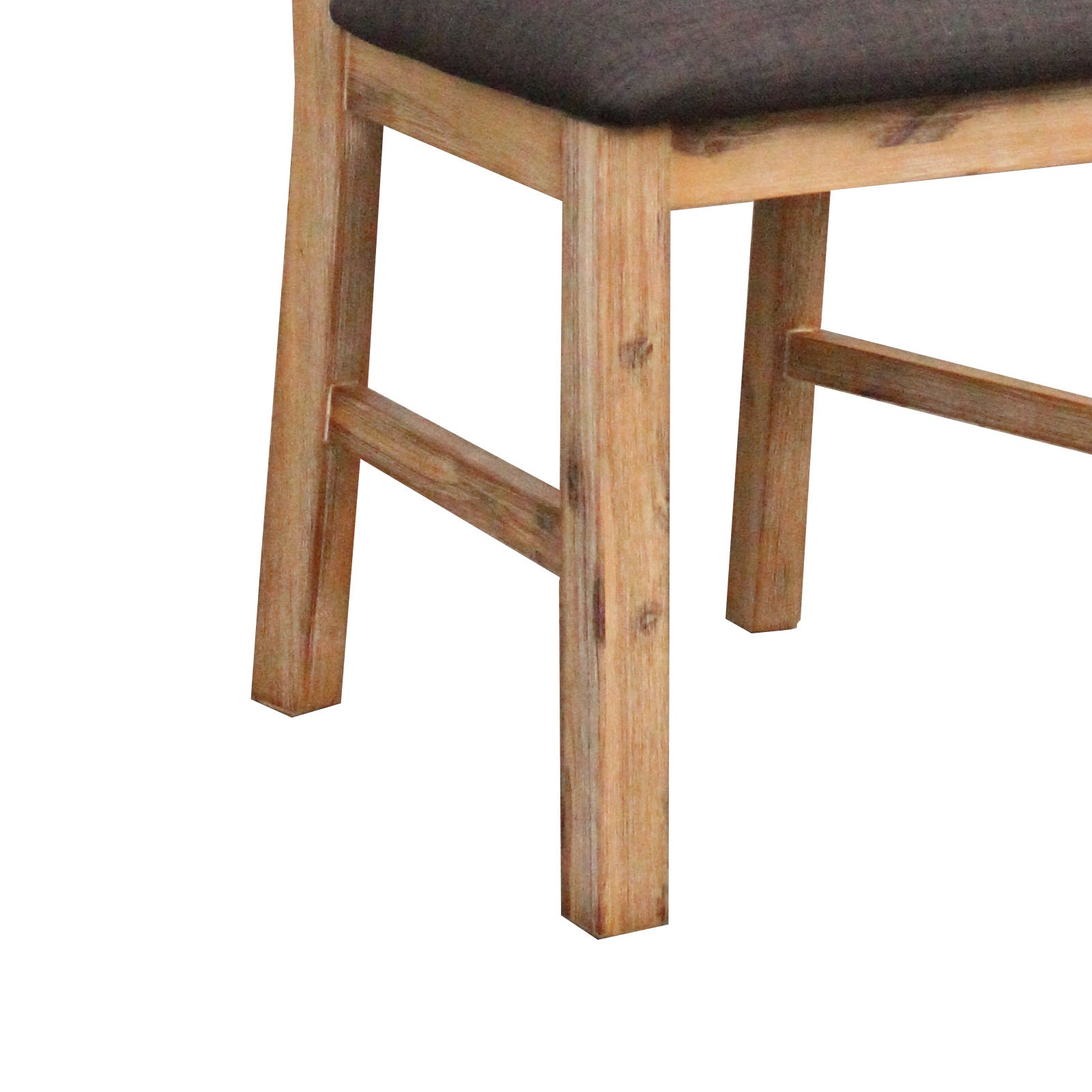 Kitchen & Dining Chairs: 2x Wooden Frame Leatherette in Solid Wood Acacia & Veneer Dining Chairs in Oak Colour