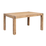 Dining Tables: Dining Table 180cm Medium Size with Solid Acacia Wooden Base in Oak Colour