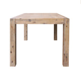 Dining Tables: Dining Table 180cm Medium Size with Solid Acacia Wooden Base in Oak Colour