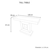 Buffets & Sideboards: Hall Table Rectangular Shape MDF & Mirror Attractive Base
