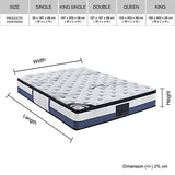 Mattress Toppers: King Mattress Latex Pillow Top Pocket Spring Foam Medium Firm