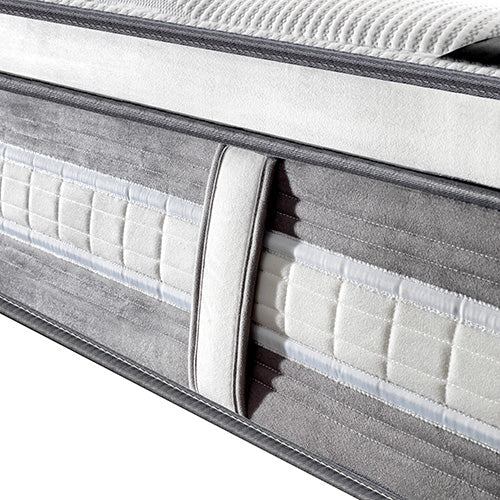 Mattress Toppers: Mattress Euro Top Double Size Pocket Spring Coil with Knitted Fabric Medium Firm 34cm Thick