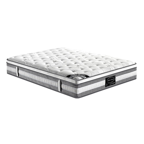 Mattress Toppers: Mattress Euro Top Queen Size Pocket Spring Coil with Knitted Fabric Medium Firm 34cm Thick
