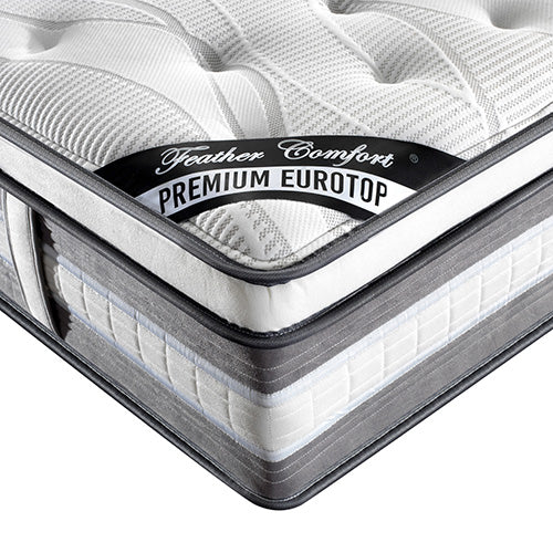 Mattress Toppers: Mattress Euro Top Queen Size Pocket Spring Coil with Knitted Fabric Medium Firm 34cm Thick