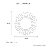 Mirrors: Wall Mirror MDF Silver Clear Image Lightweight MRR-02