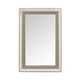 Mirrors: Wall Mirror MDF Silver Mirror Matching Fabric Rectangular Shape MRR-03