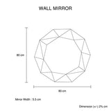 Mirrors: Wall Mirror MDF Silver Mirror & Green Frame Trigonometrical Shape MRR-04