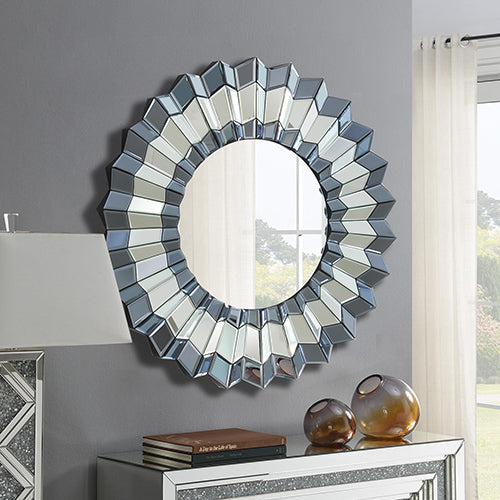 Desktops & Accessories: Wall Mirror MDF Smokey Silver And Grey Clear Image MRR-05