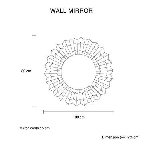 Desktops & Accessories: Wall Mirror MDF Smokey Silver And Grey Clear Image MRR-05