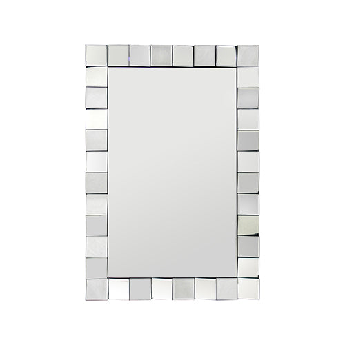 Mirrors: Wall Mirror MDF Silver Mirror Clear Image Rectangular Shape MRR-08