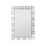 Mirrors: Wall Mirror MDF Silver Mirror Clear Image Rectangular Shape MRR-08