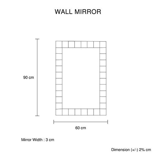 Mirrors: Wall Mirror MDF Silver Mirror Clear Image Rectangular Shape MRR-08