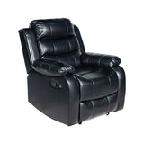 Arm Chairs & Recliners: Chelsea 1R Seater Finest Leatherette Recliner Feature Console LED Light Ultra Cushioned